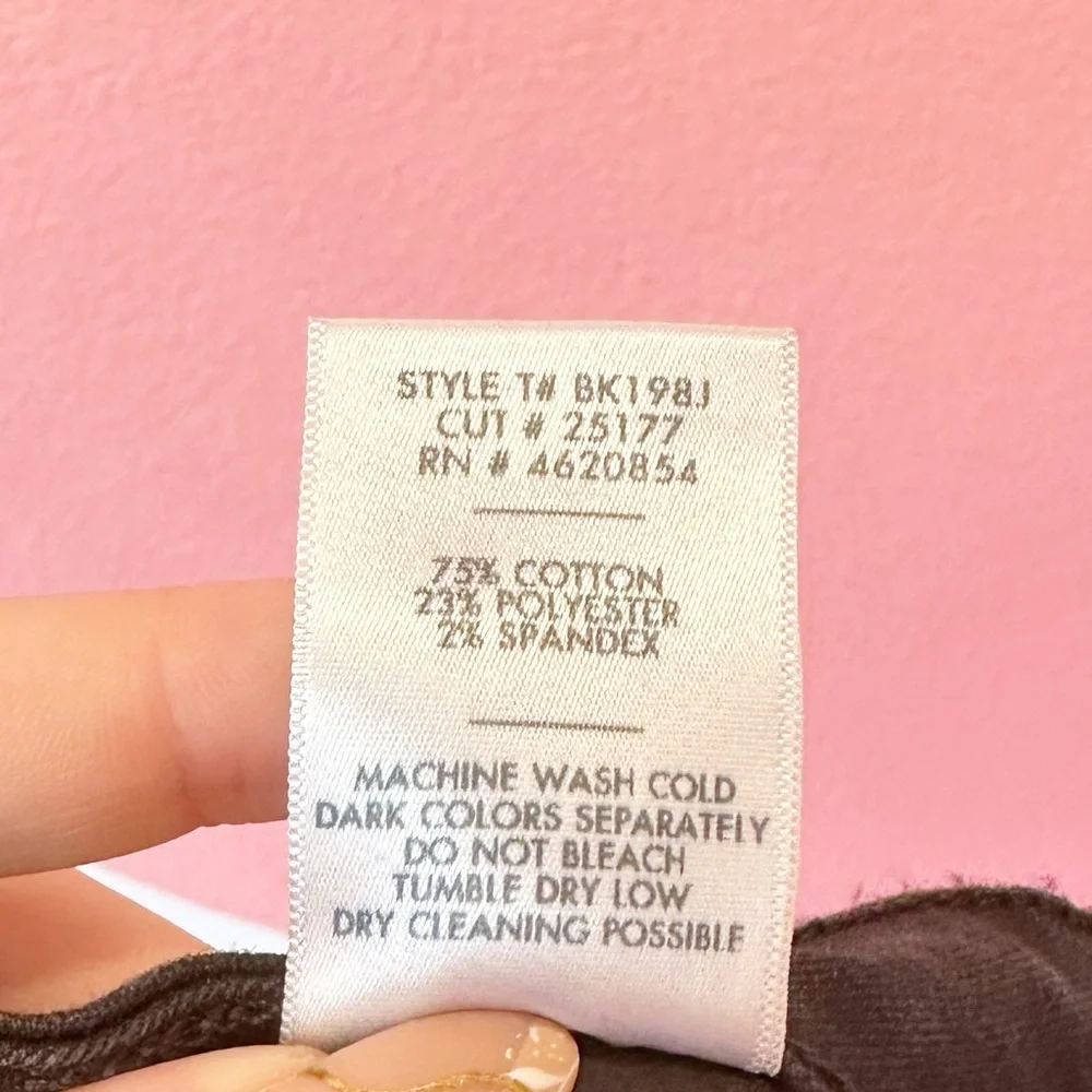 Just Black Denim Black Button Fly Mini Skirt Raw Hem Medium - Picture 6 of 6